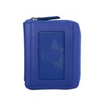 Leather Handbags and Accessories 7859 Cobalt - RFID Zip Around Wallet