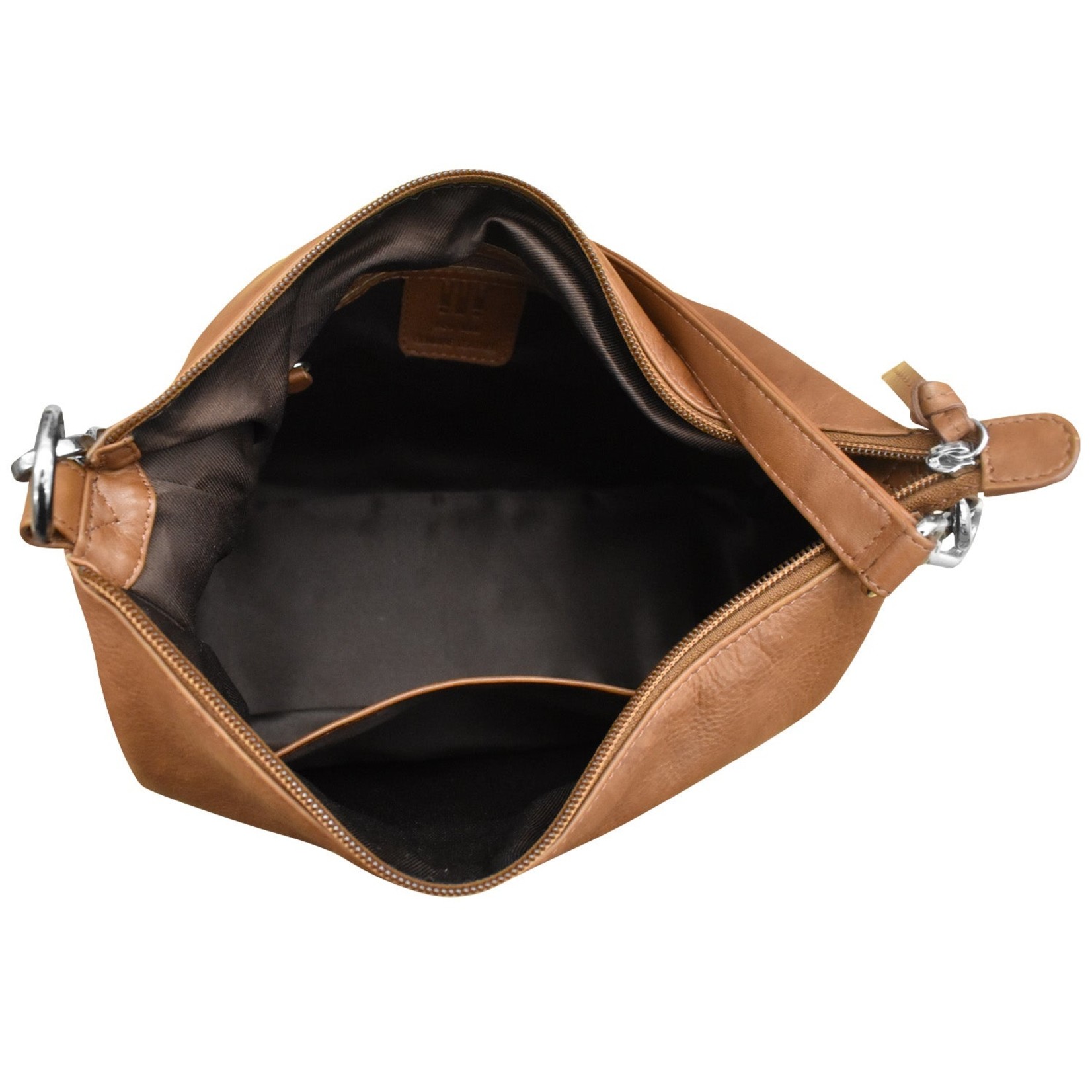 Leather Handbags and Accessories 6091 Antique Saddle - Zip Top Hobo