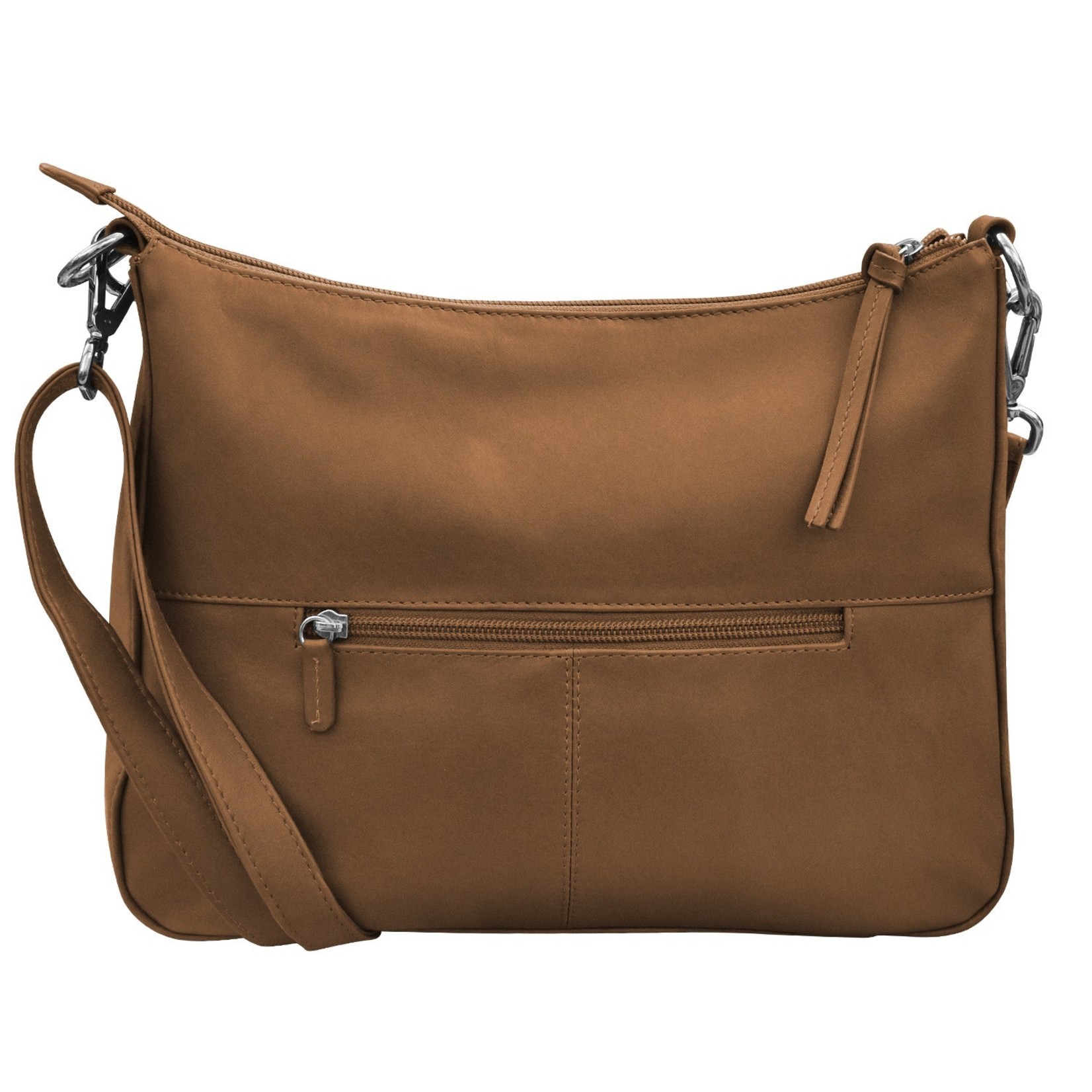 Leather Handbags and Accessories 6091 Antique Saddle - Zip Top Hobo