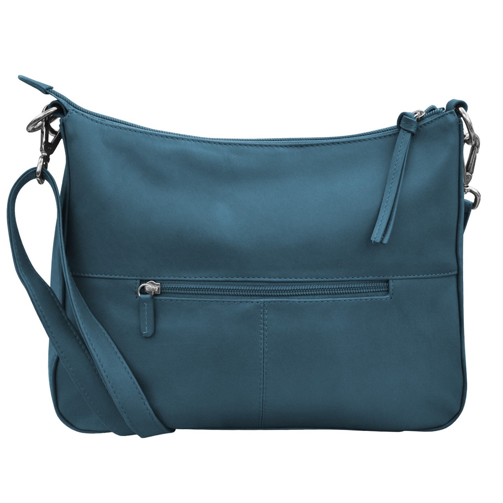 Leather Handbags and Accessories 6091 Jeans Blue - Zip Top Hobo