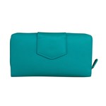 Leather Handbags and Accessories 7414 Aqua - Multi Organizer Wallet