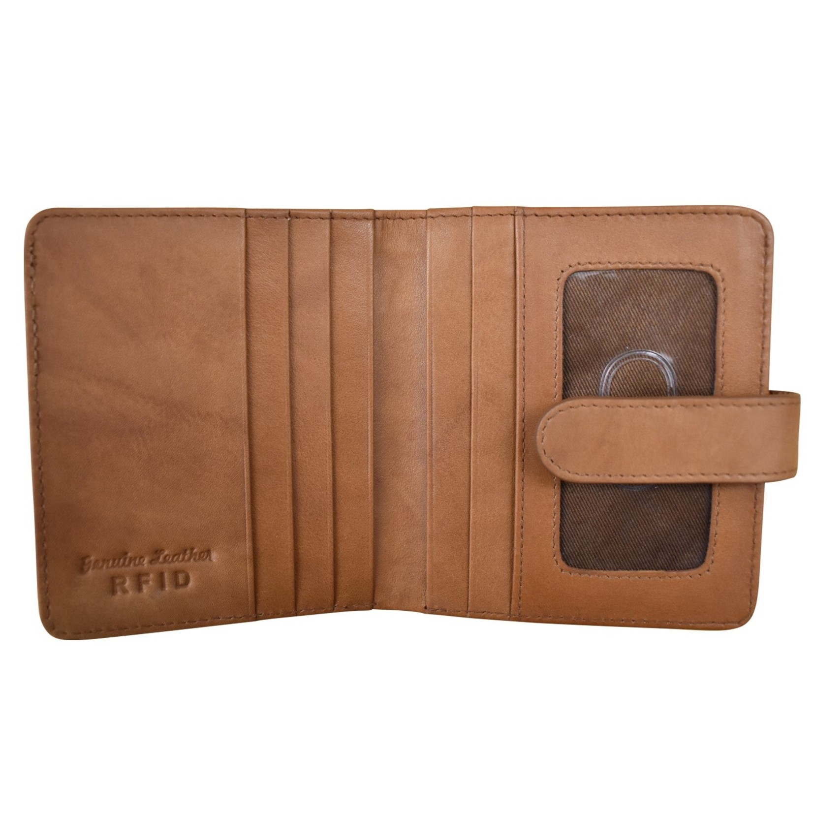 Leather Handbags and Accessories 7301 Antique Saddle - RFID Small Wallet