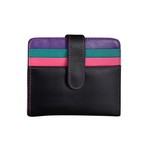 Leather Handbags and Accessories 7301 Black Brights - RFID Small Wallet