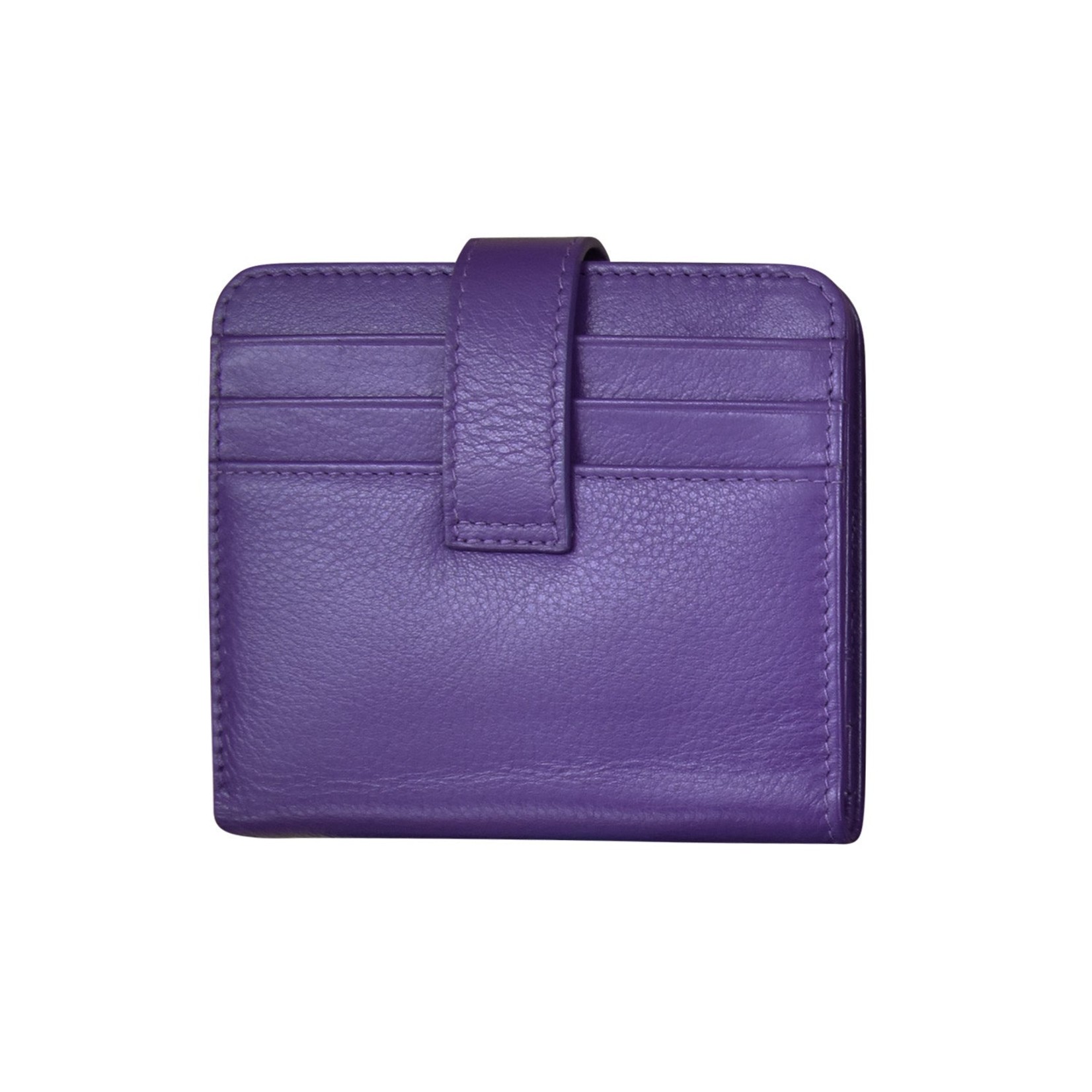 Leather Handbags and Accessories 7301 Purple - RFID Small Wallet