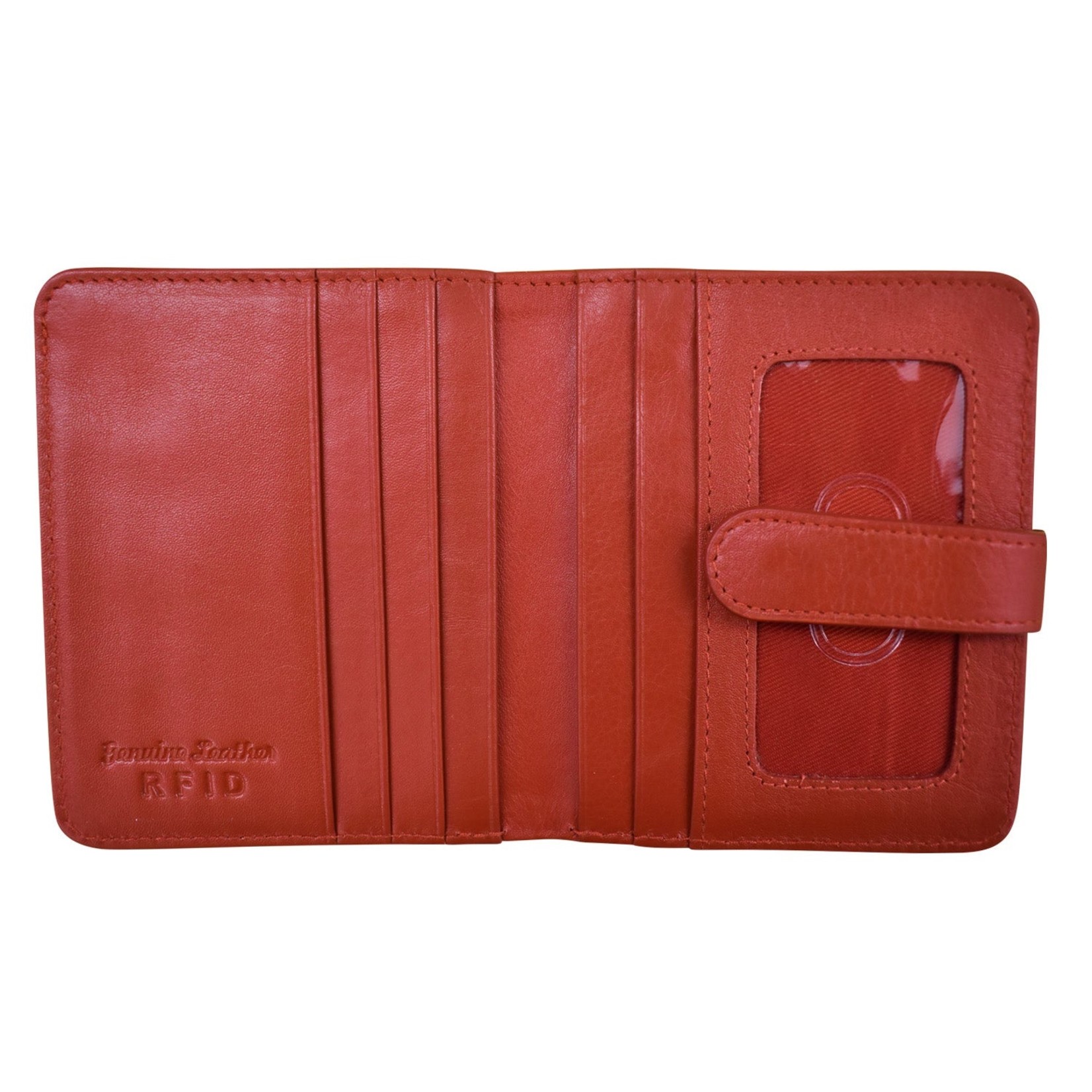 Leather Handbags and Accessories 7301 Red - RFID Small Wallet