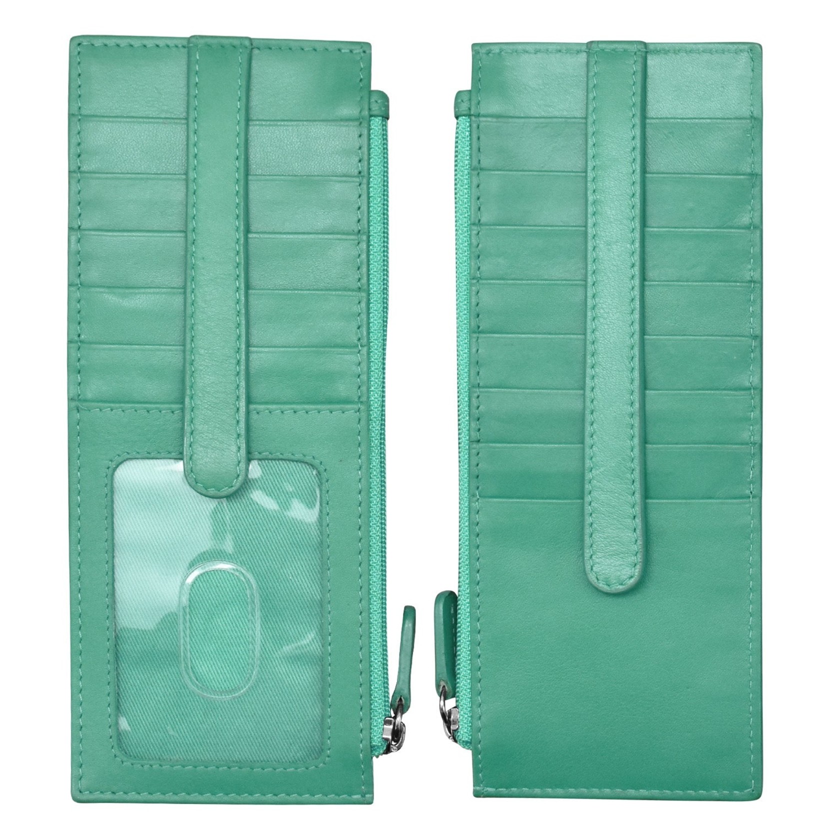 Leather Handbags and Accessories 7800 Turquoise - RFID Card Holder