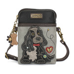 Chala Cell Phone Crossbody - Cocker Spaniel - Black