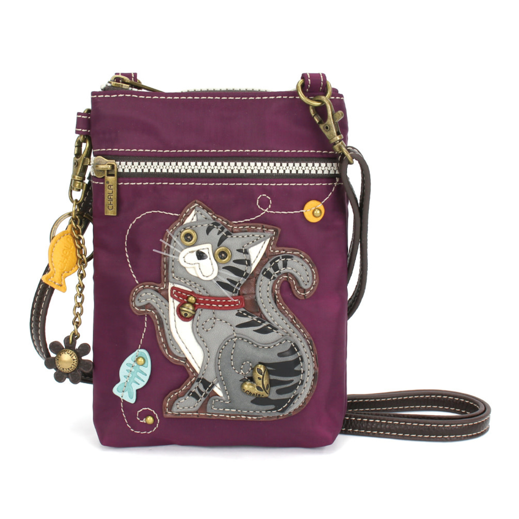 Chala Venture Cell Phone Crossbody - Gray Tabby Cat