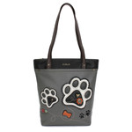 Chala Deluxe Everyday Tote - Paw Print - Black & White