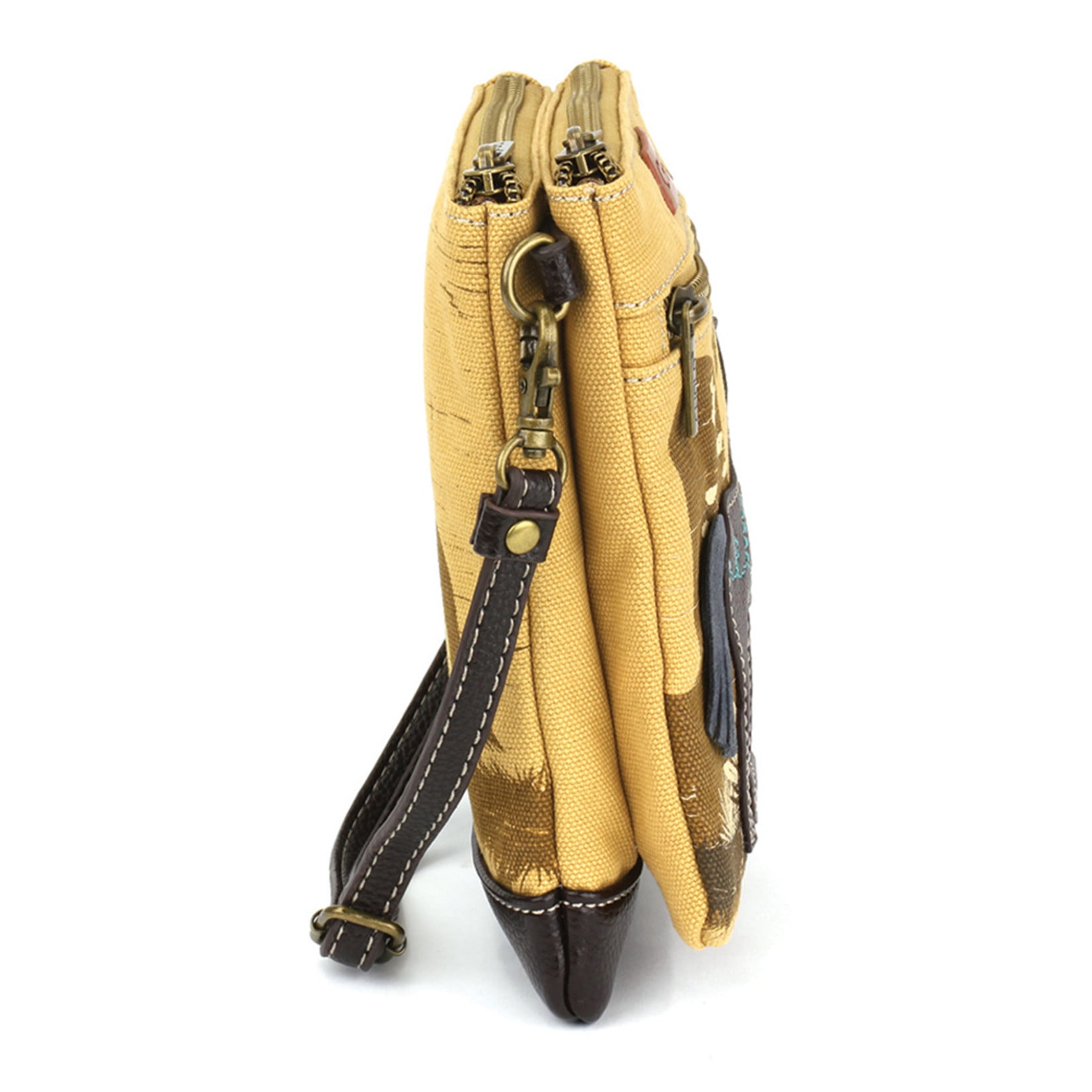 Chala Double Pocket Crossbody - Safari Horse Brown
