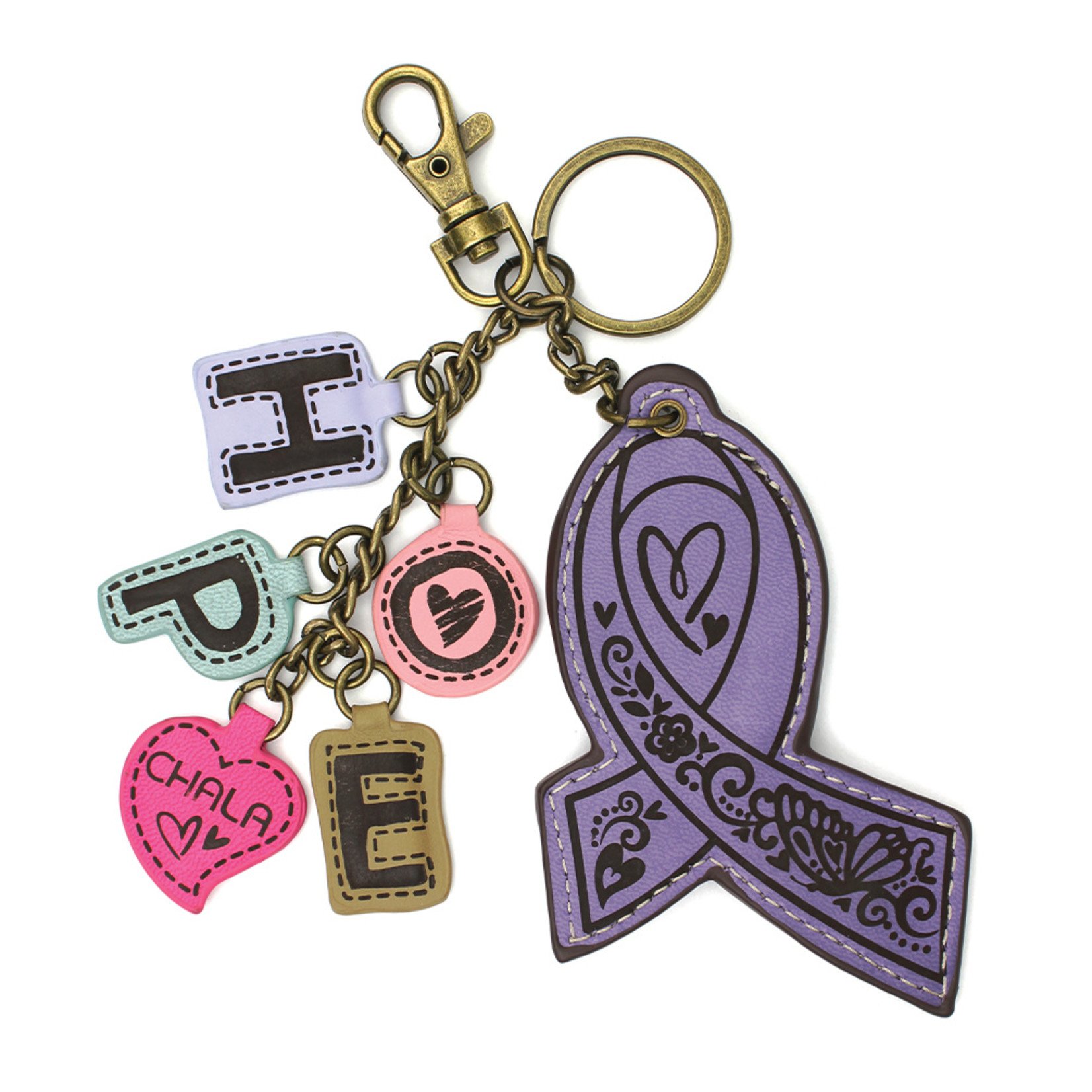 Chala Charming Charms Keychain - Ribbon - Lavender