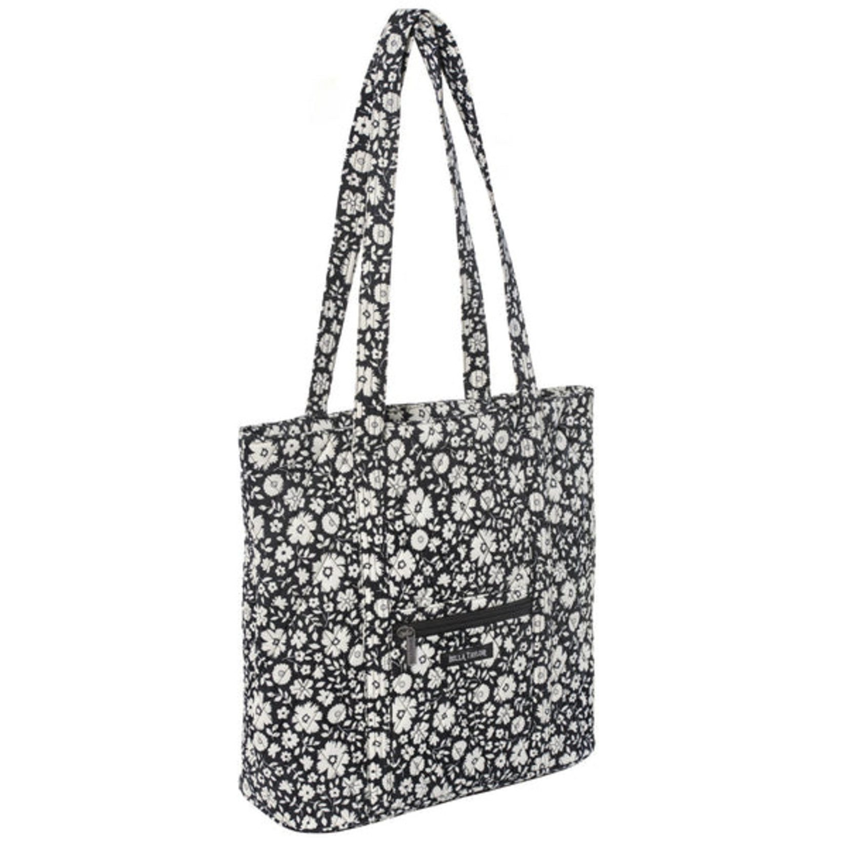 Bella Taylor Bicolor Floral Black - Large Shoulder Tote