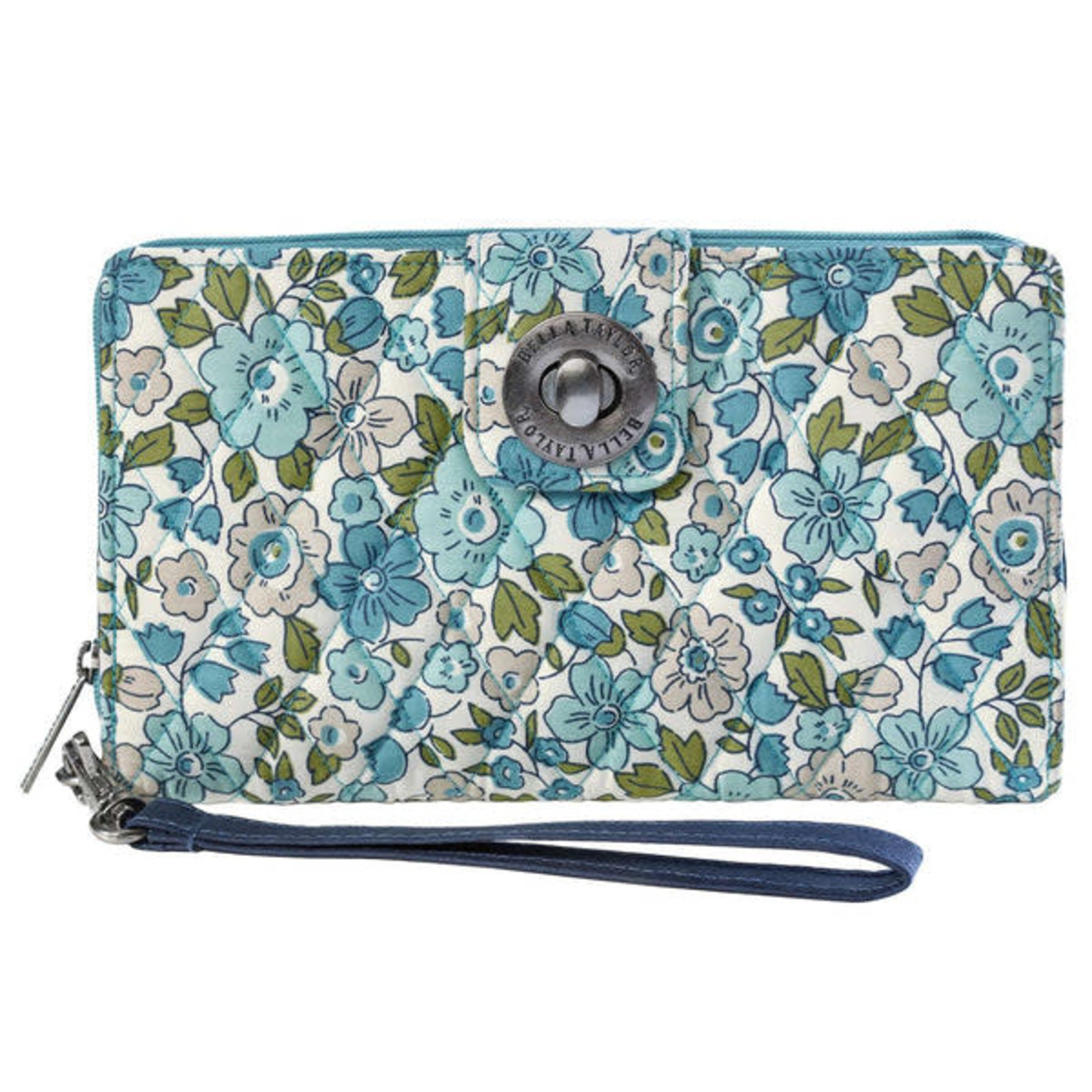 Bella Taylor Delicate Floral Blue - RFID Cash System Wallet