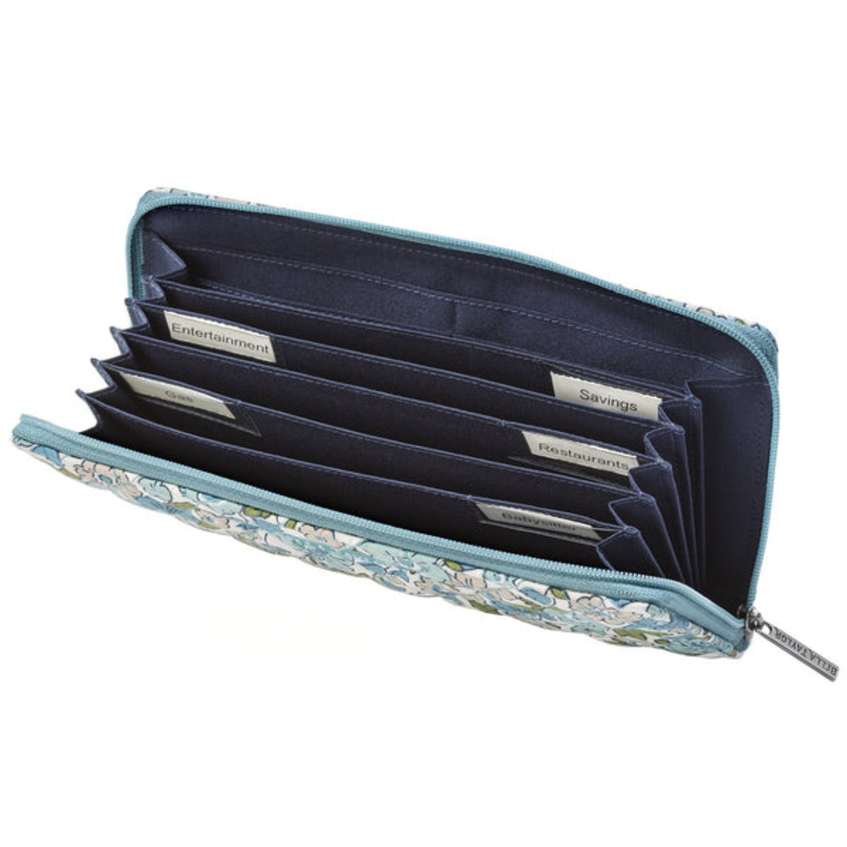 Bella Taylor RFID Envelope Wallet - Delicate Floral Blue