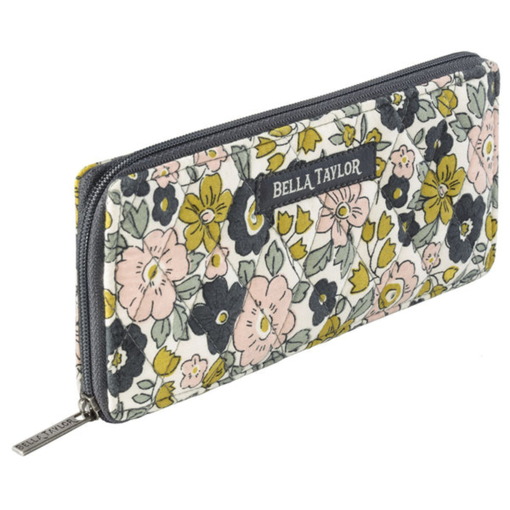 Bella Taylor Delicate Floral Charcoal - RFID Slim Card Wallet