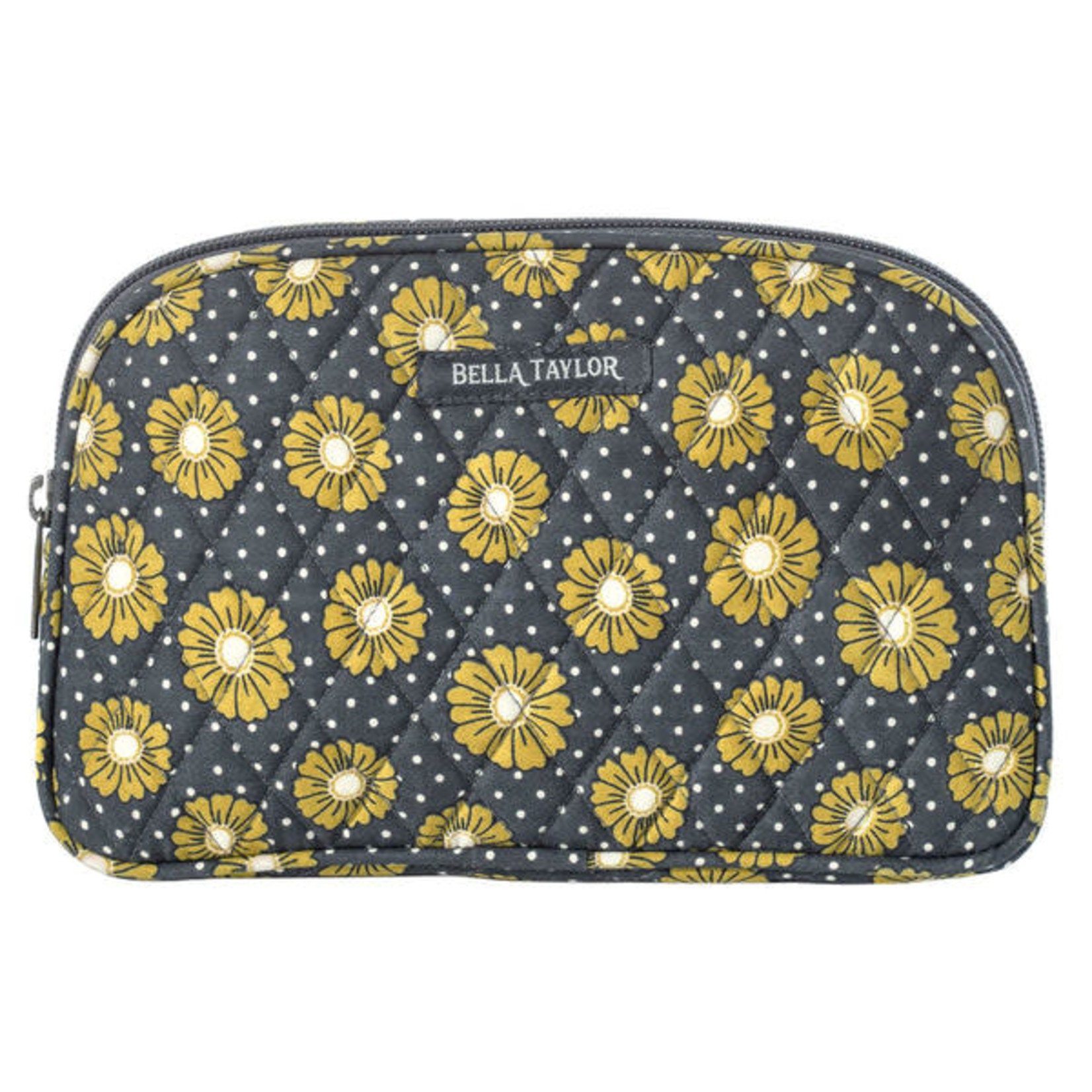 Bella Taylor Dotted Daisy Charcoal - Cosmetic Pouch