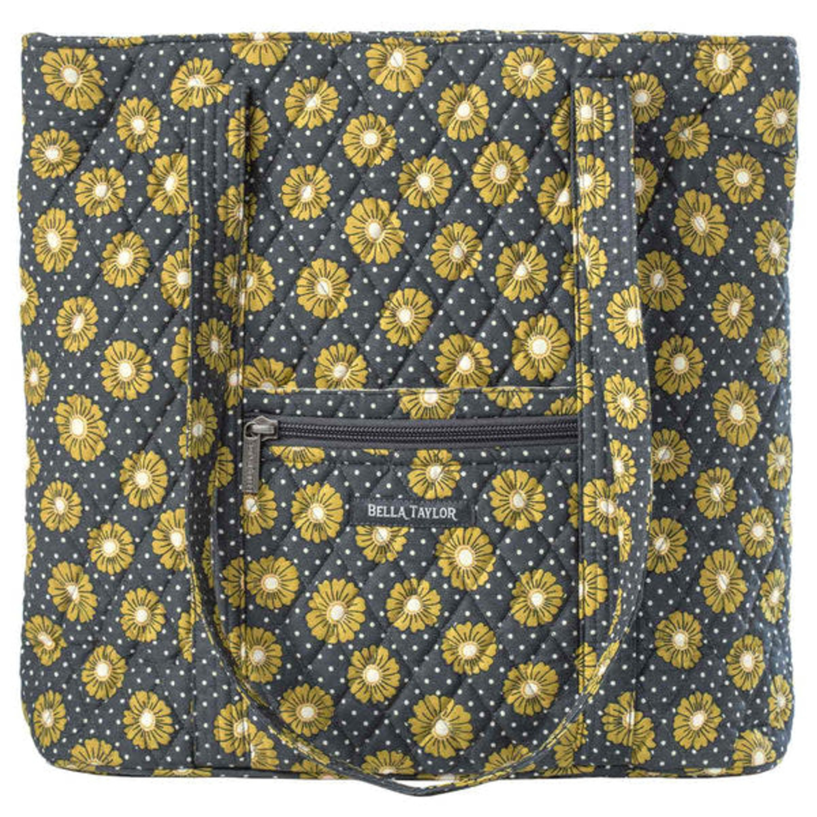 Bella Taylor Dotted Daisy Charcoal - Large Shoulder Tote