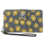 Bella Taylor RFID Cash System Wallet - Dotted Daisy Charcoal