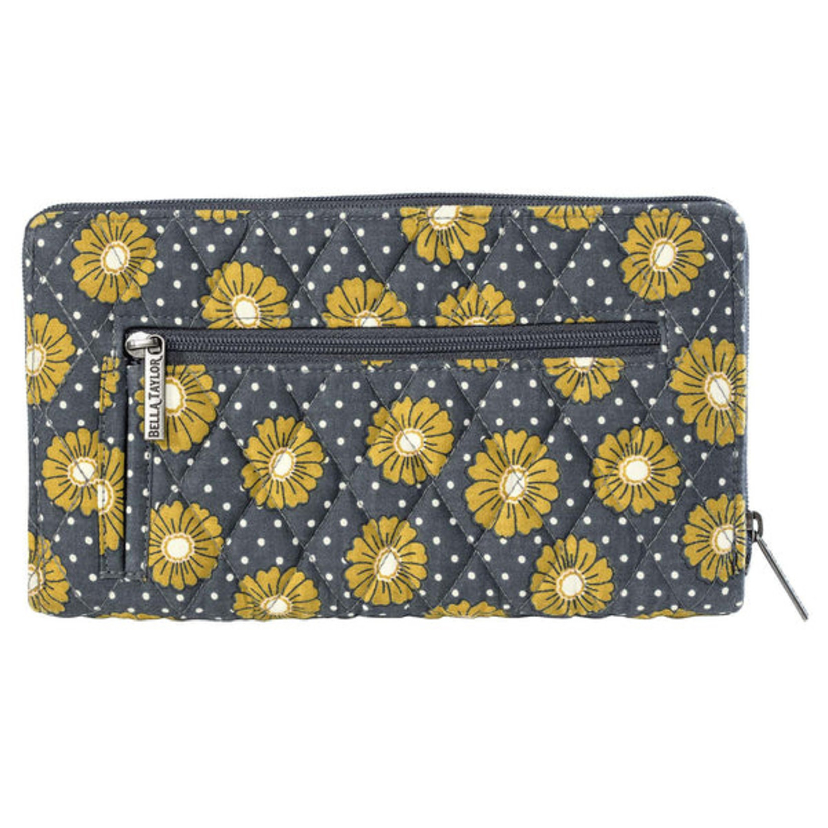 Bella Taylor RFID Cash System Wallet - Dotted Daisy Charcoal