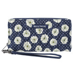 Bella Taylor RFID Envelope Wallet - Dotted Daisy Navy