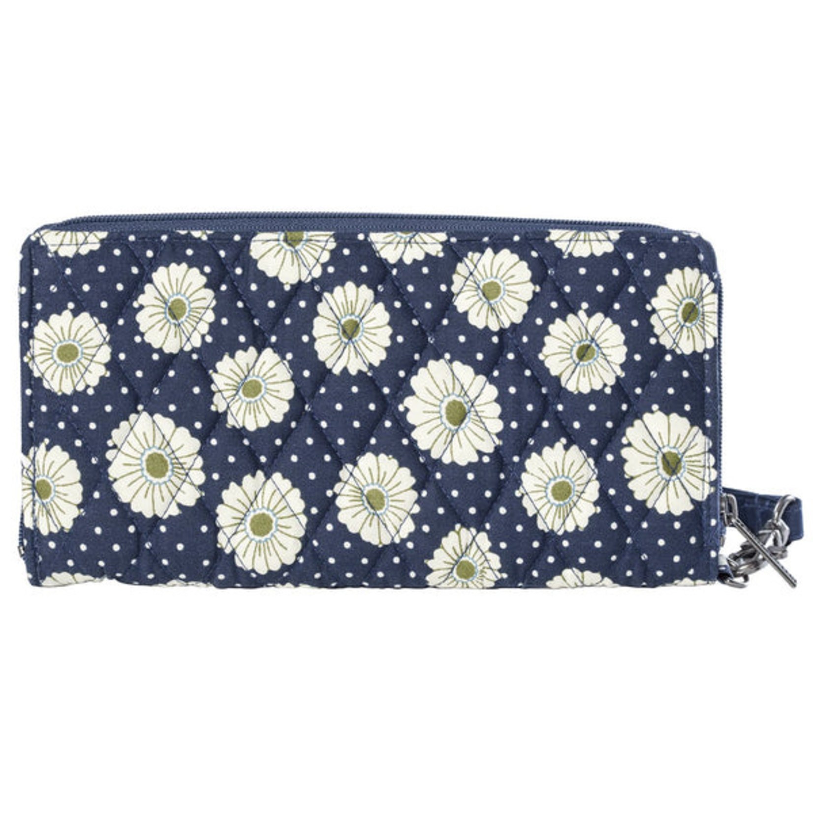 Bella Taylor RFID Envelope Wallet - Dotted Daisy Navy