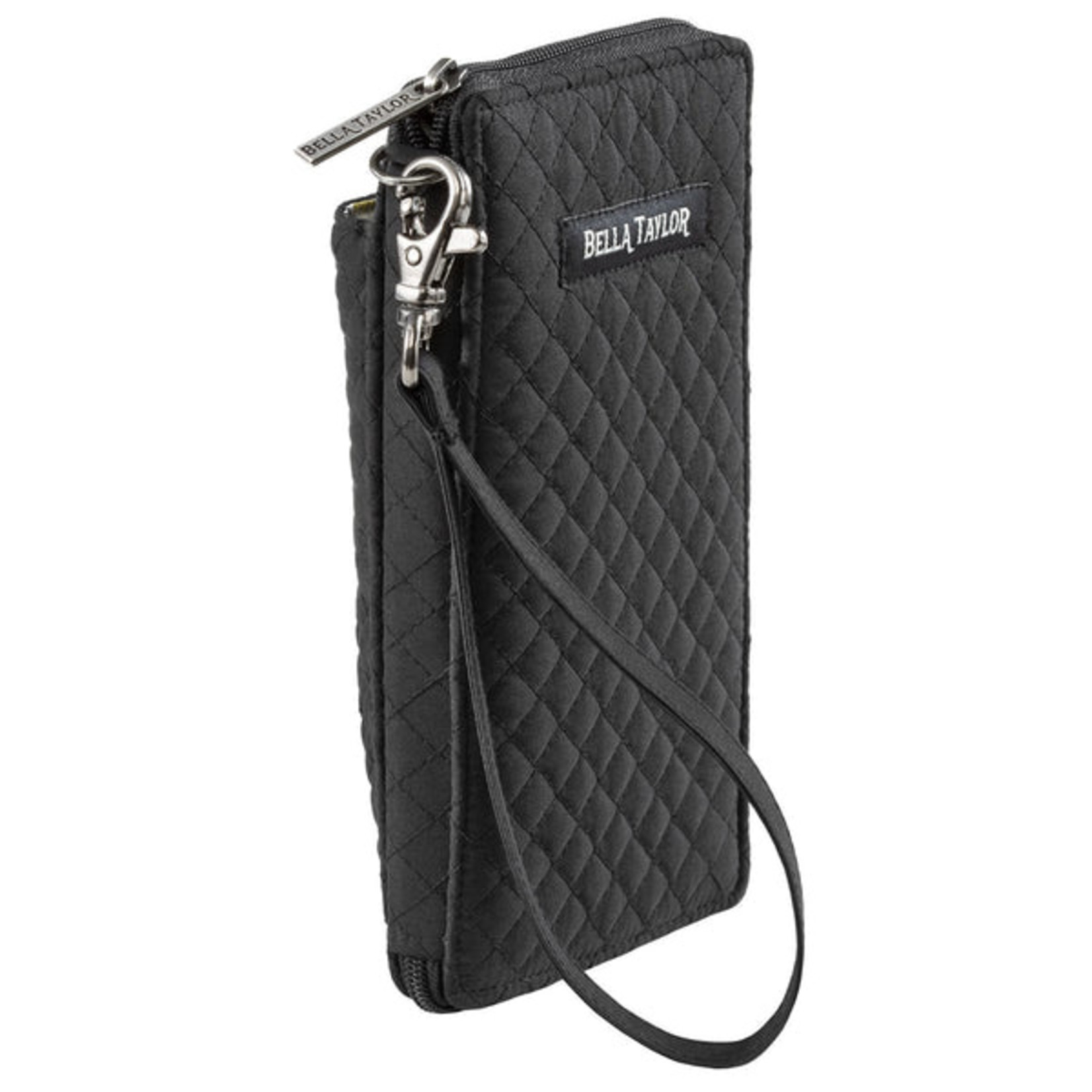 Bella Taylor Solid Black - RFID Modern Wristlet Wallet