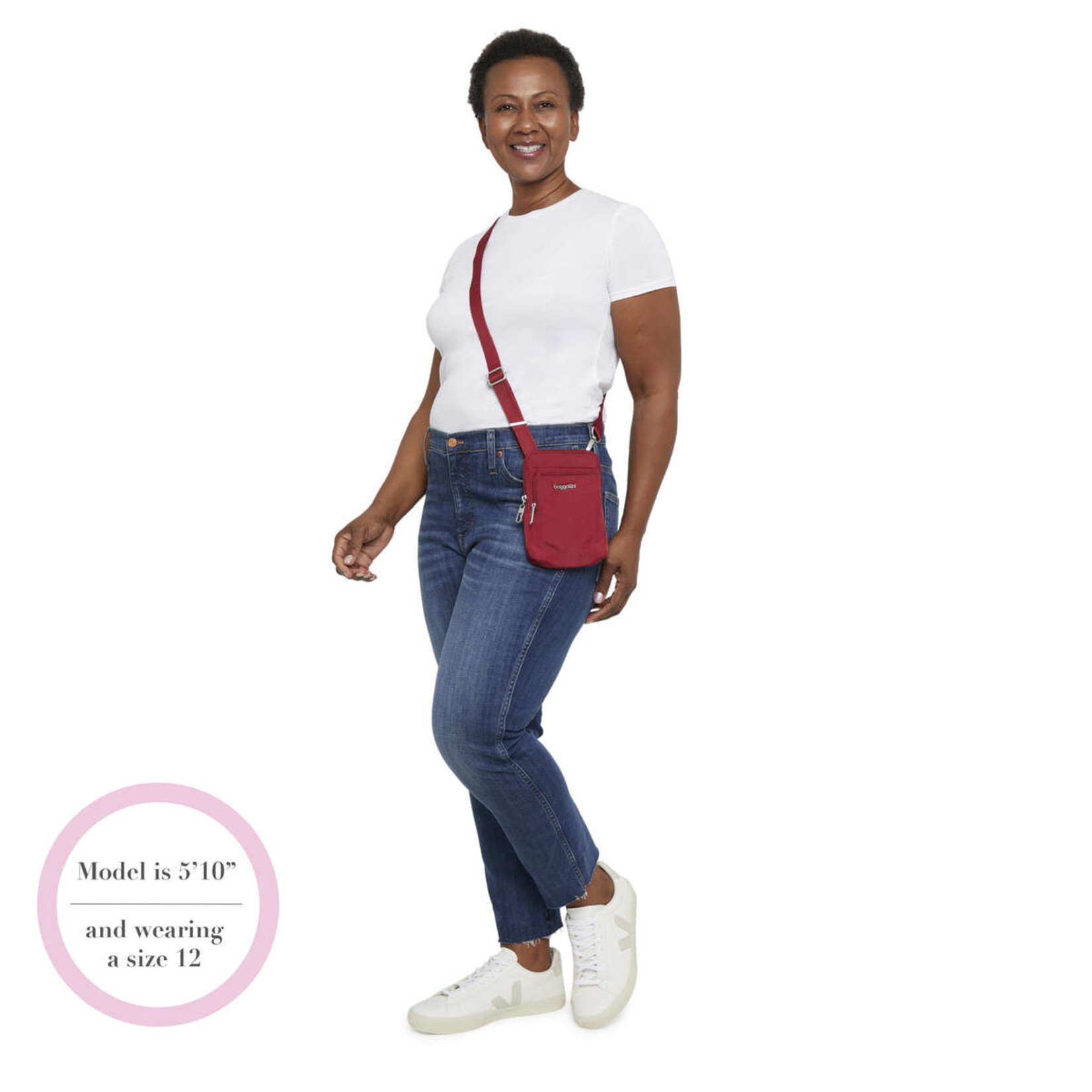 Baggallini Anti-Theft Activity Crossbody Bag - Charcoal