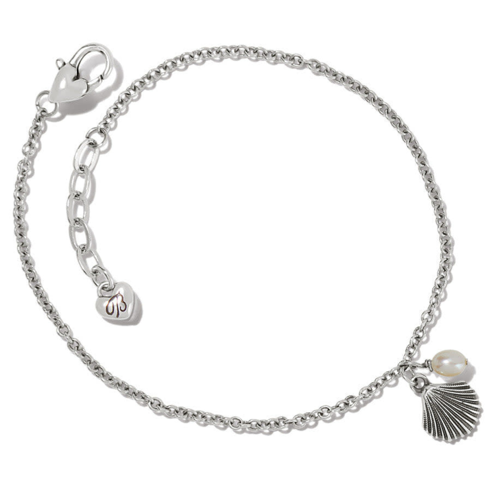 Brighton J71830 Silver Shells Anklet