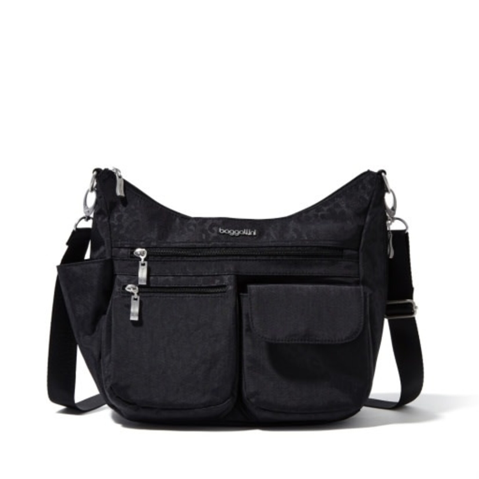Baggallini Modern Everywhere Bag - Black Cheetah Embossed