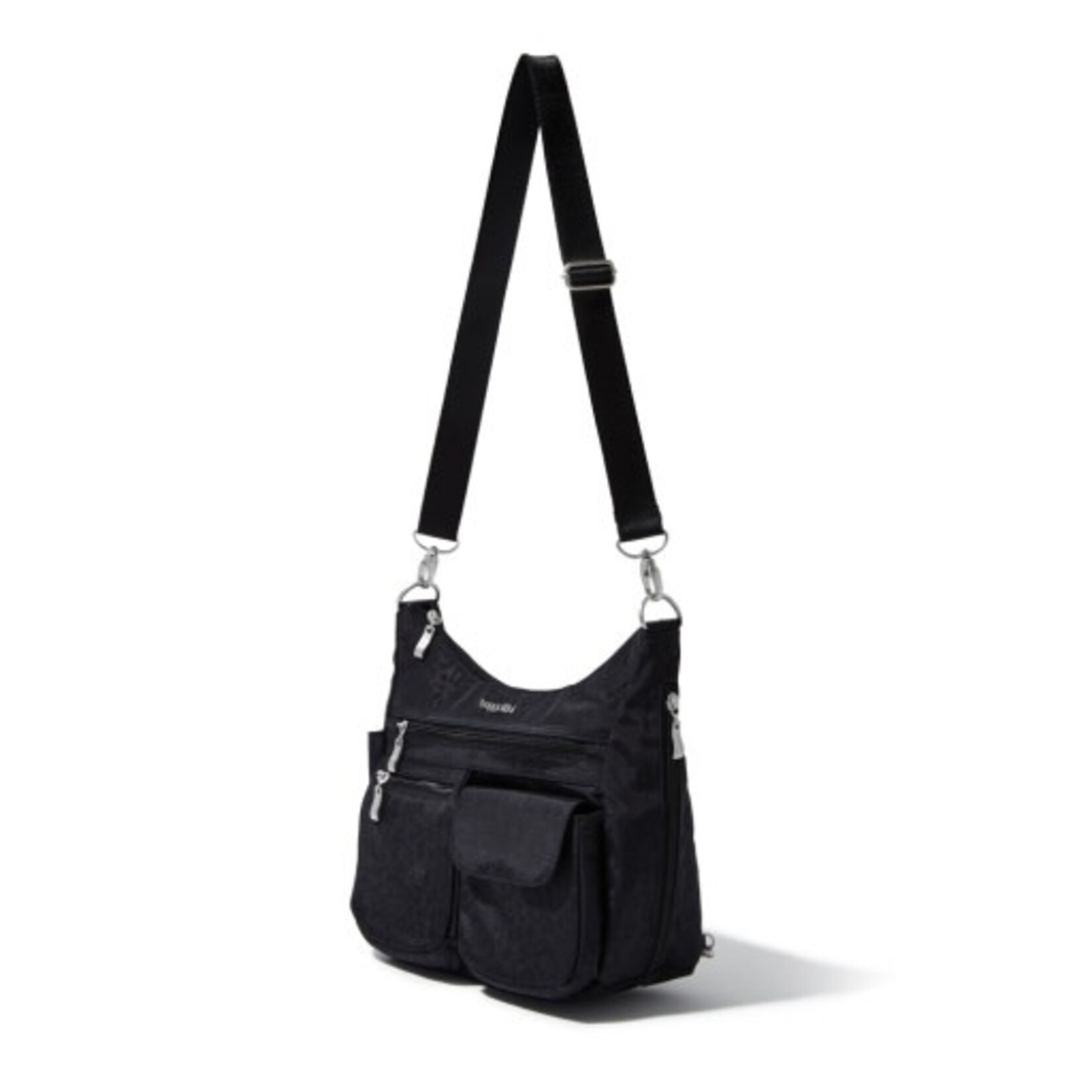 Baggallini Modern Everywhere Bag - Black Cheetah Embossed