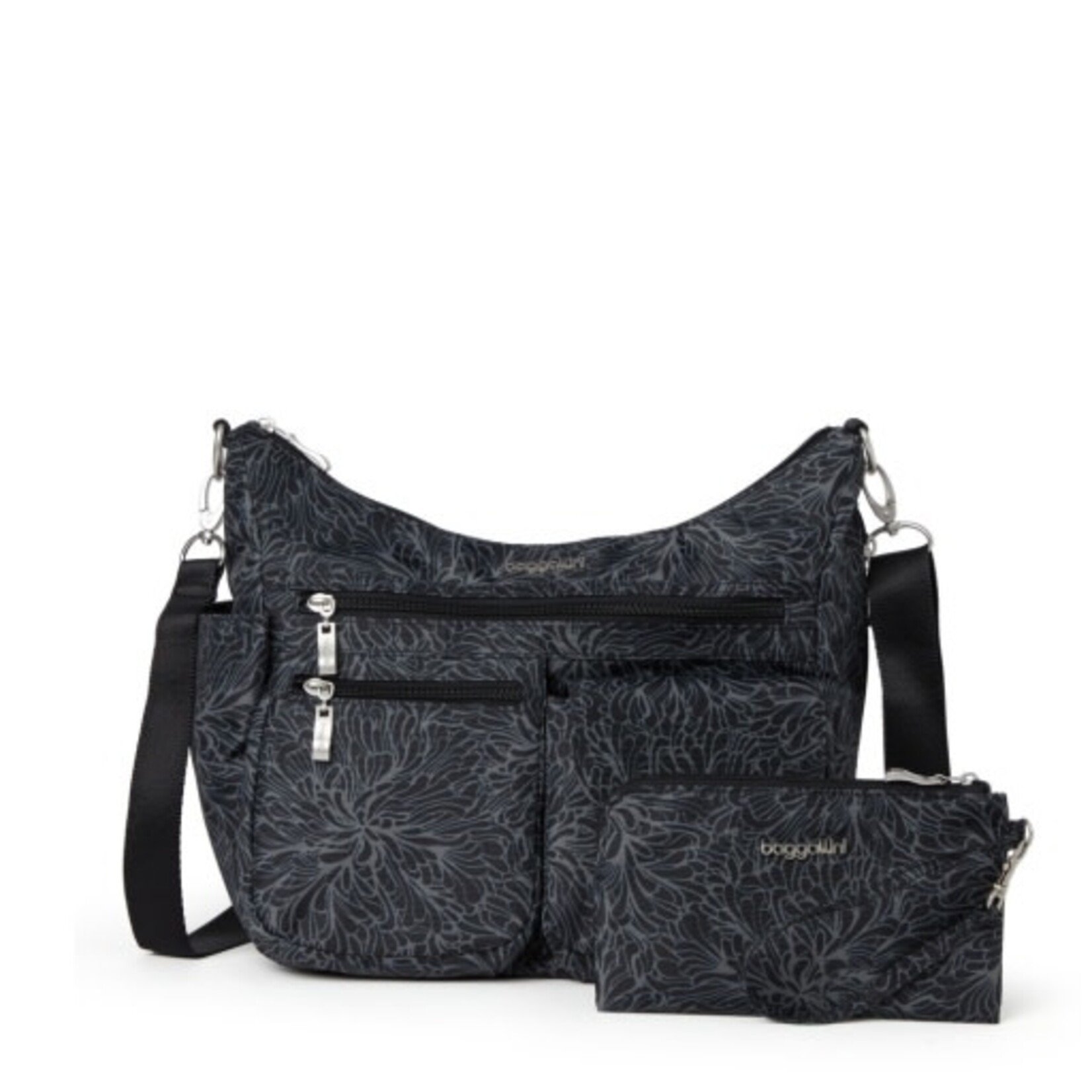 Baggallini Modern Everywhere Bag - Midnight Blossom Print