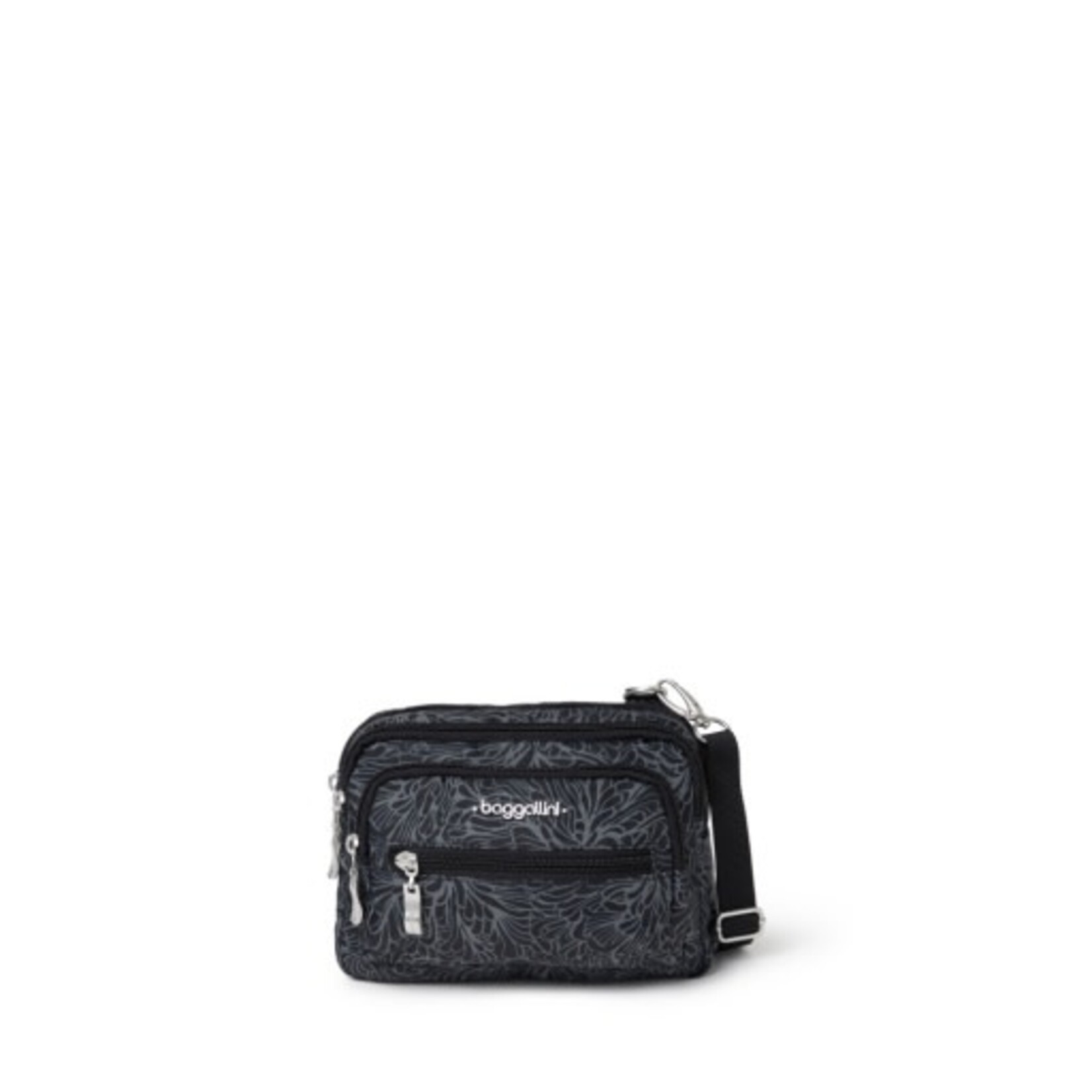 Baggallini Triple Zip Bagg - Midnight Blossom Print