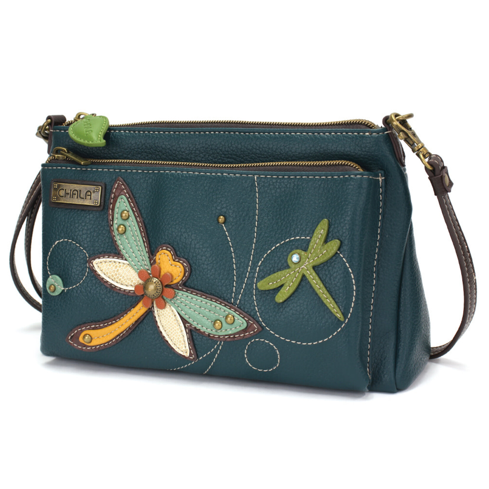 Chala Handbags Deluxe Messenger Bag Dragonfly