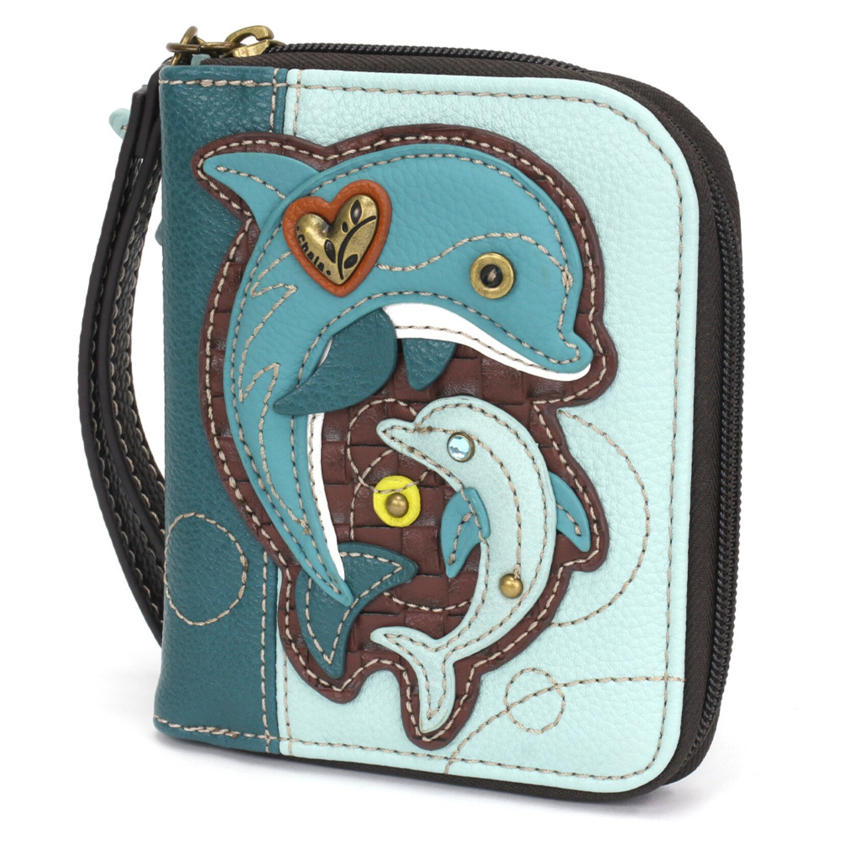 Chala Zip Around Wallet - Dolphin