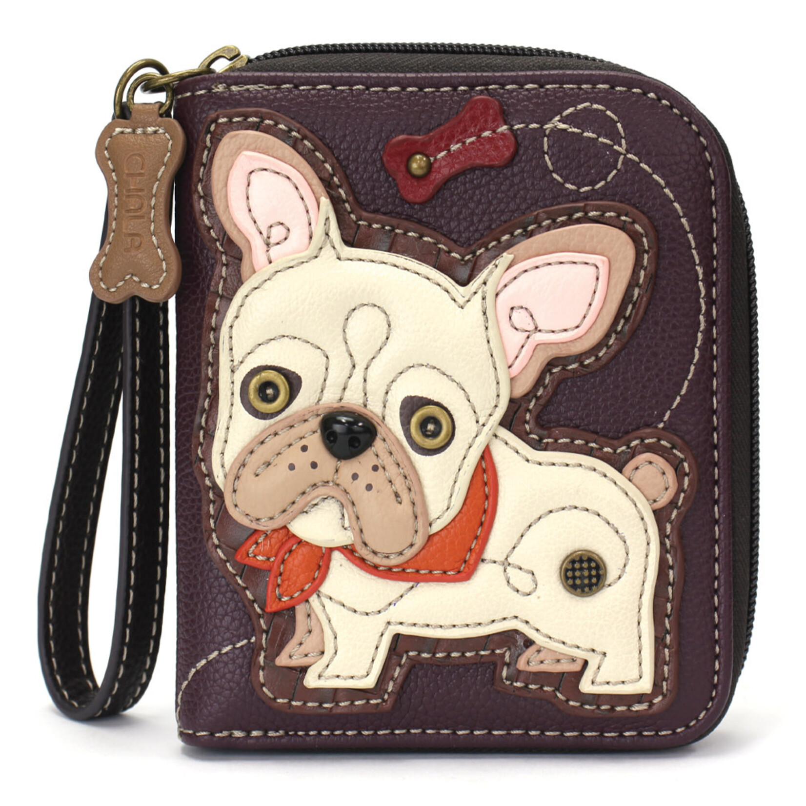 Chala Zip Around Wallet - French Bulldog