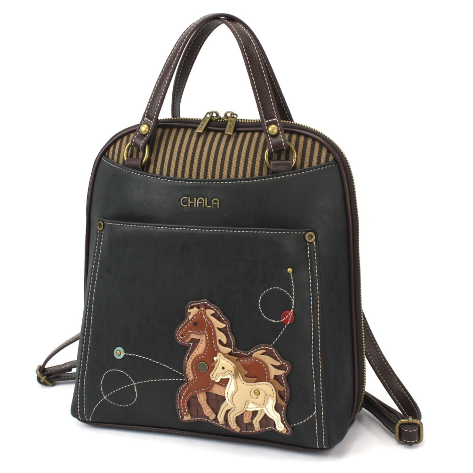Chala Convertible Backpack - Horse Family