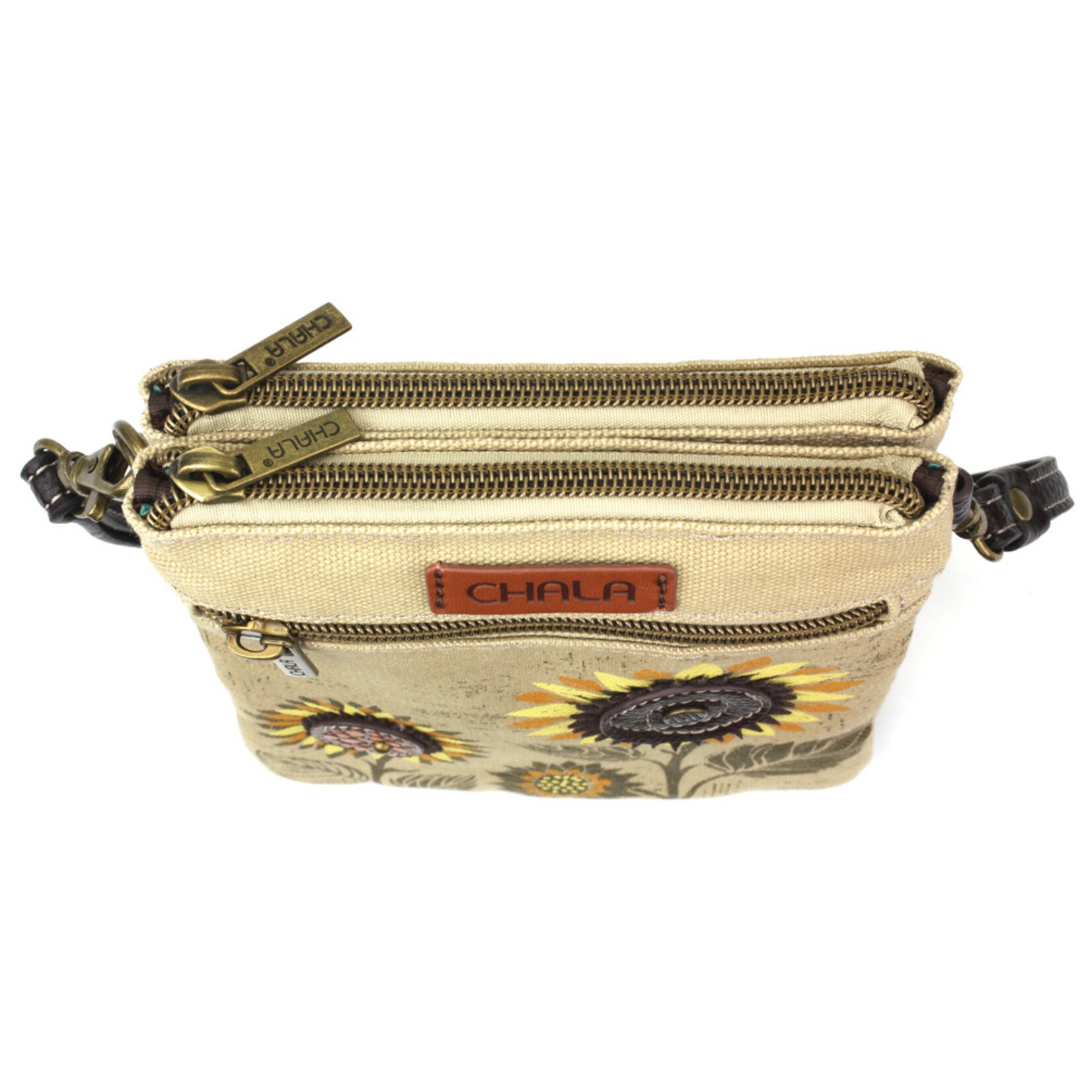 Chala Safari Double Pocket Crossbody - Sunflower