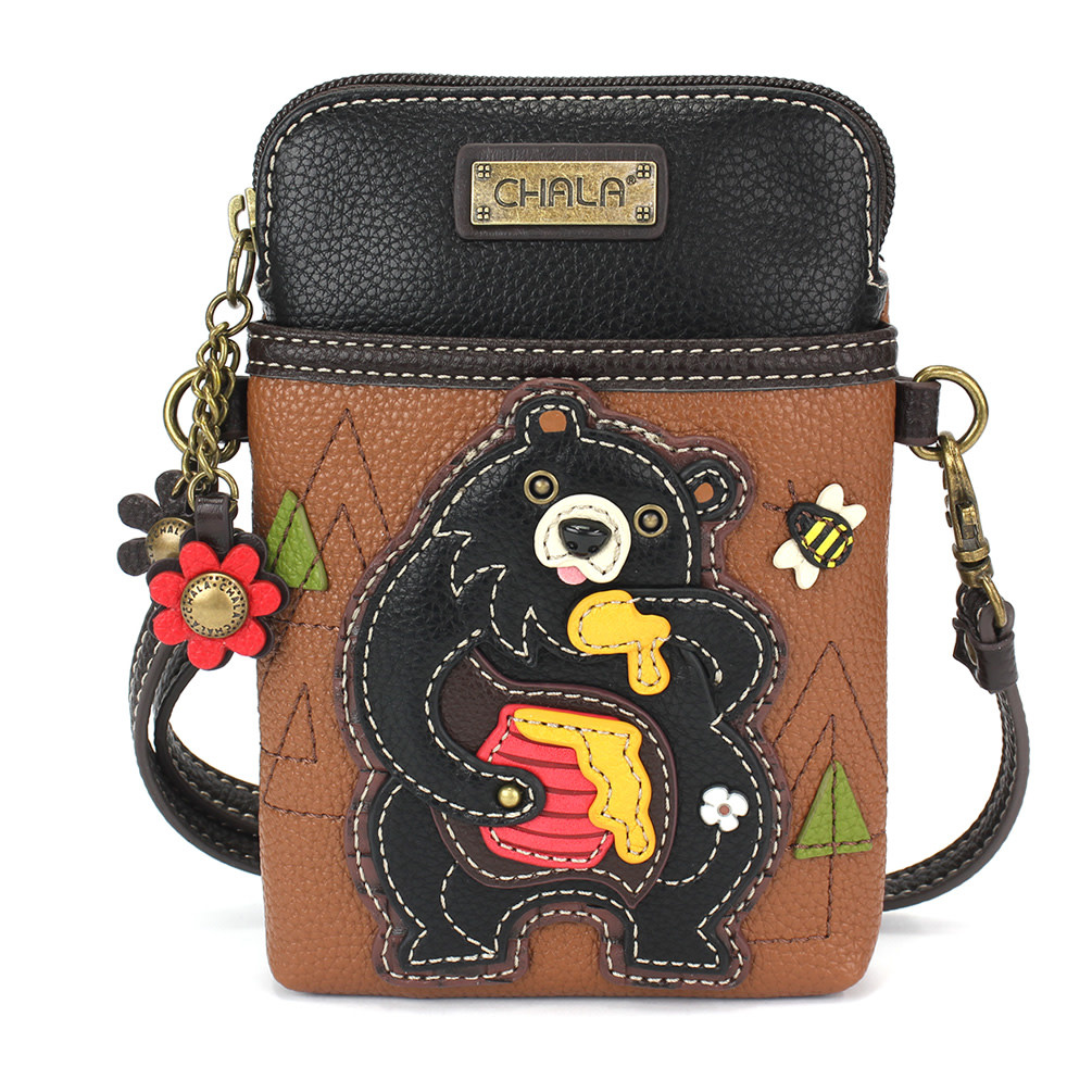 Cell Phone Crossbody Black Bear