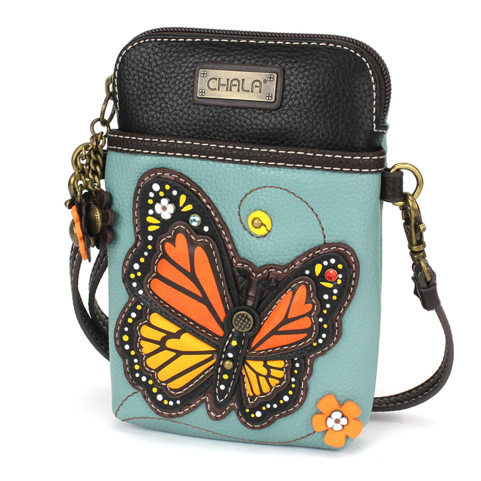 Chala Cell Phone Crossbody - Monarch Butterfly