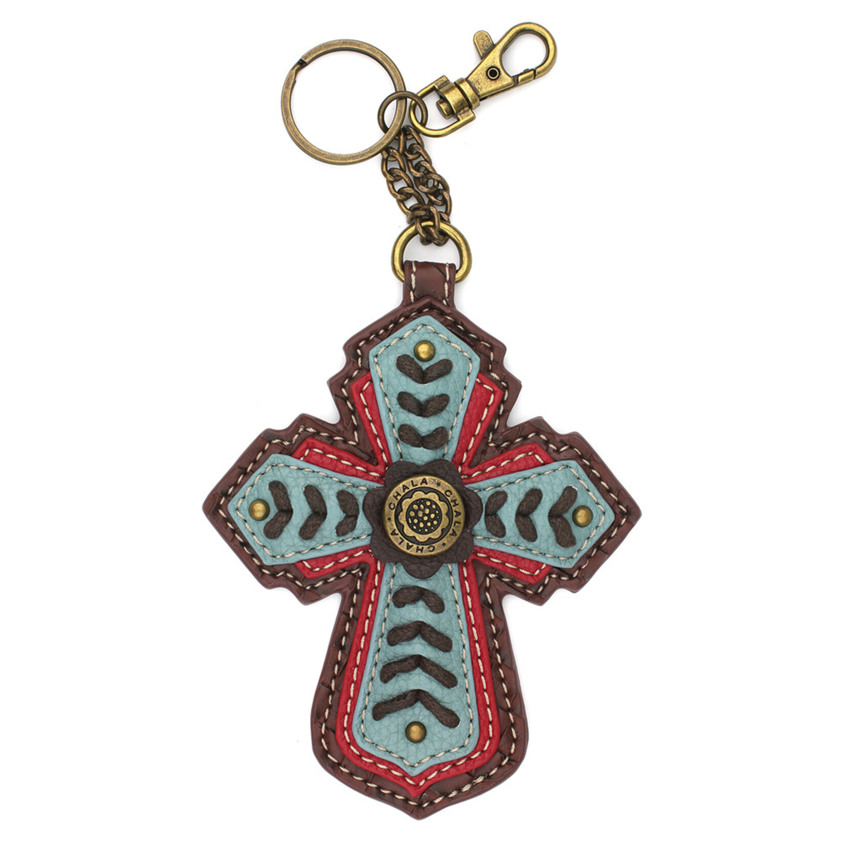 Chala Key Fob - Chevron Cross