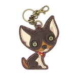 Chala Key Fob - Chihuahua Dark Brown