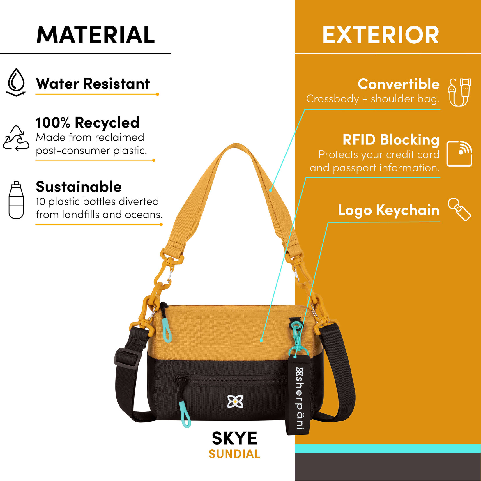 Sherpani Skye Crossbody - Sundial FW23