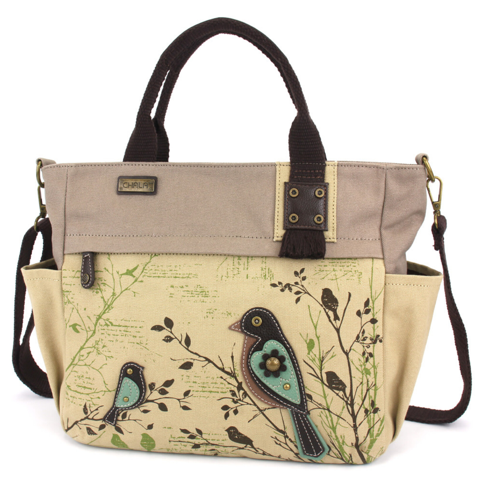 Chala Canvas Print Pocket Tote - Bird