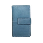 Leather Handbags and Accessories 7826 Jeans Blue - Midi Wallet
