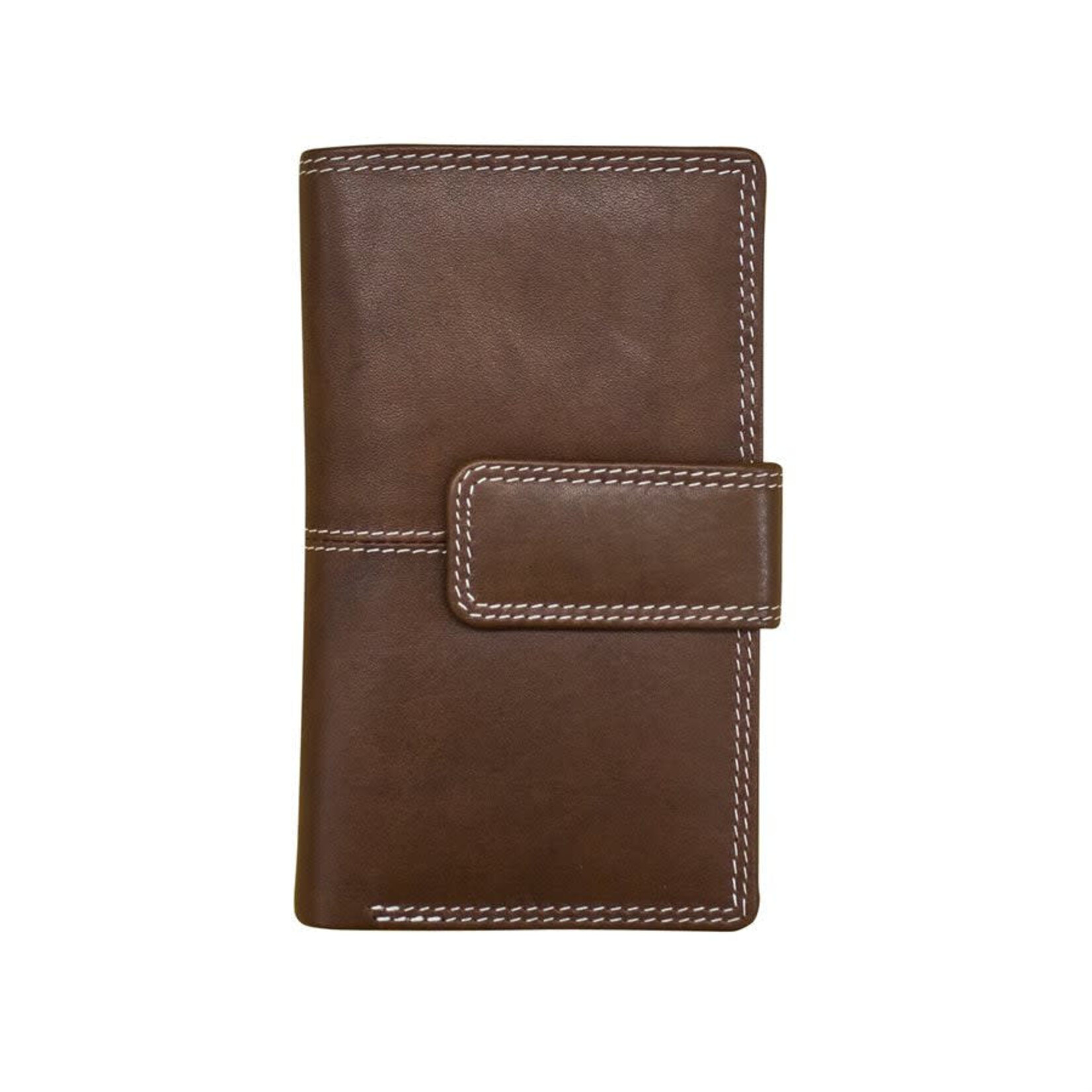 Leather Handbags and Accessories 7826 Toffee - Leather Midi Wallet