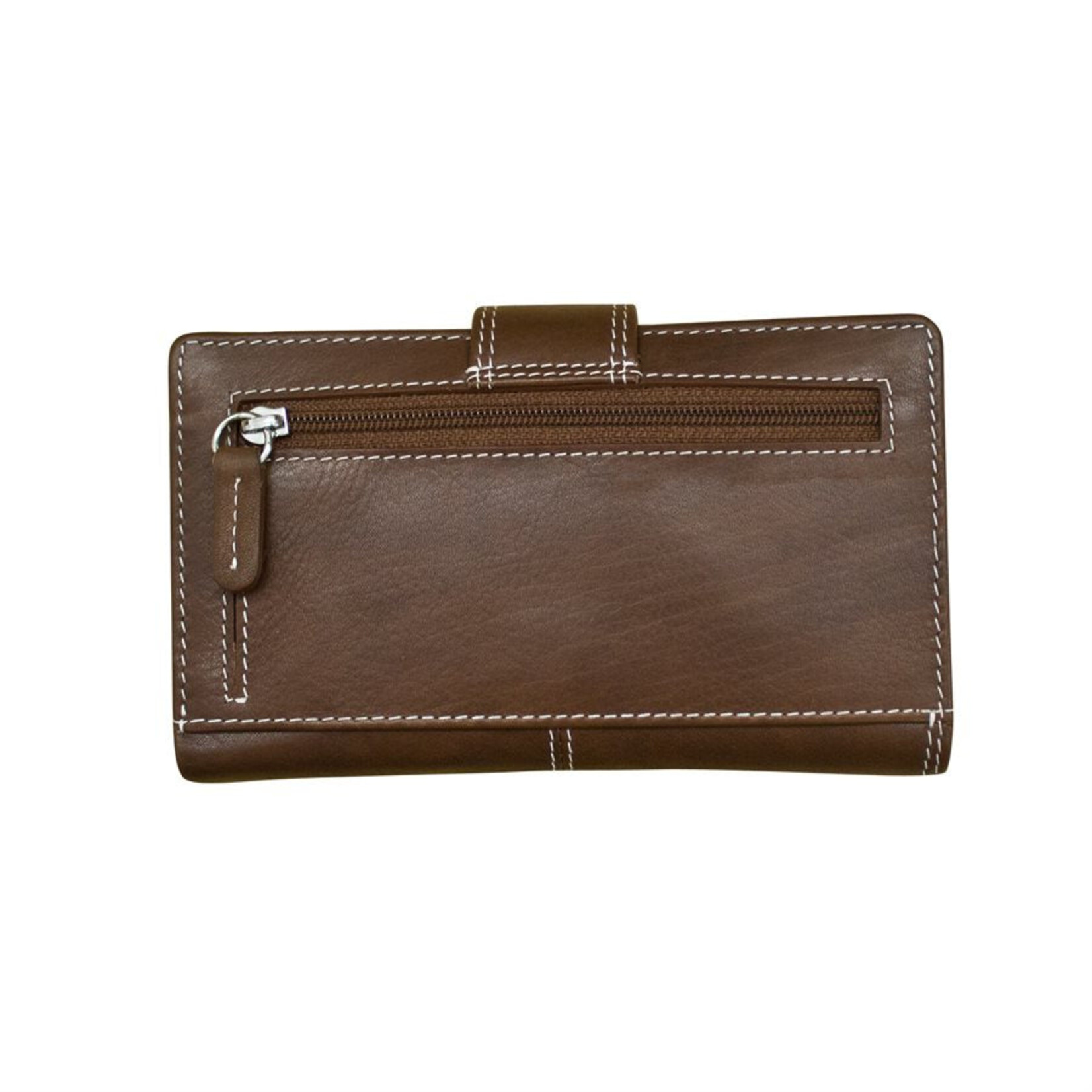 Leather Handbags and Accessories 7826 Toffee - Midi Wallet