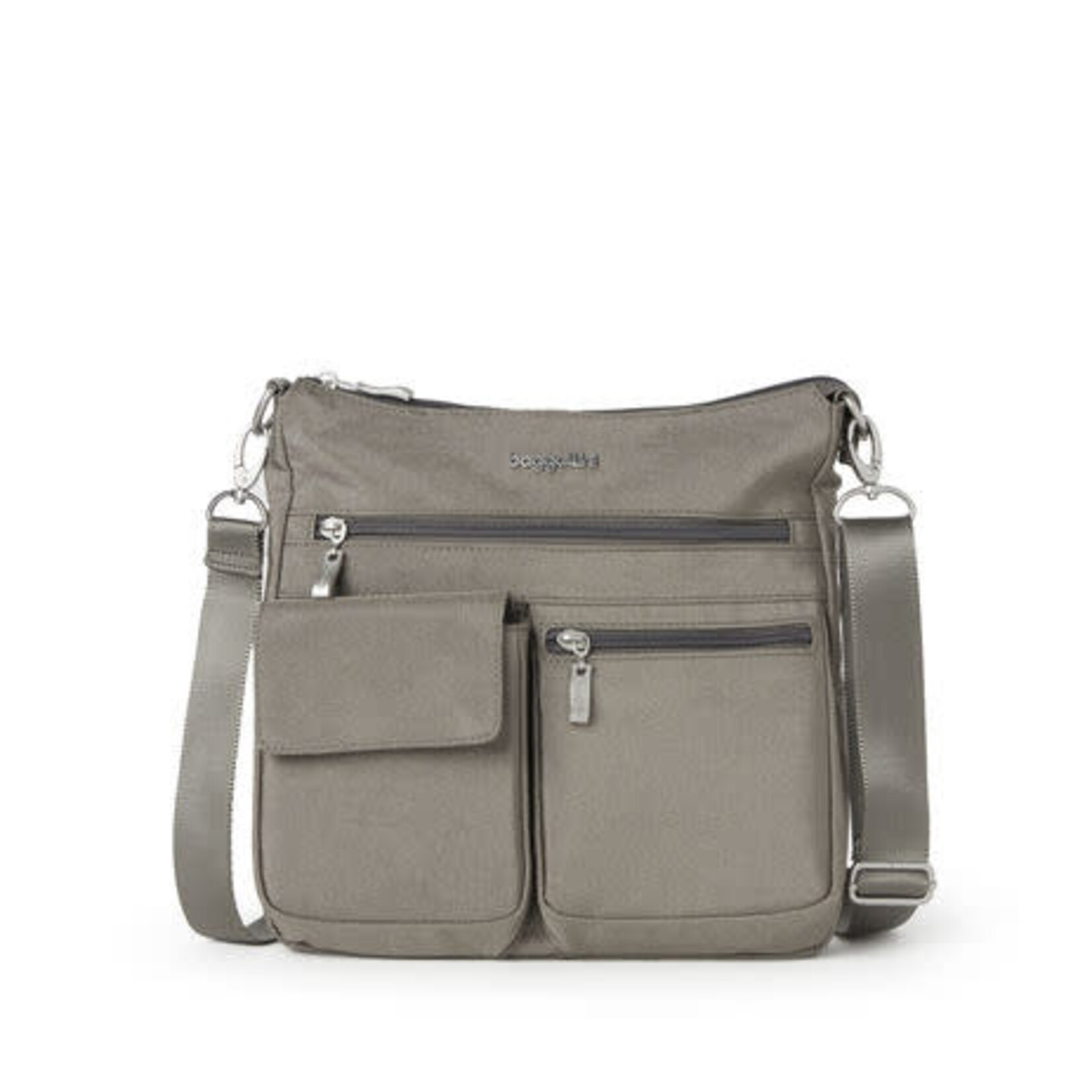 Baggallini Modern Everywhere Slim Crossbody - Sterling Shimmer