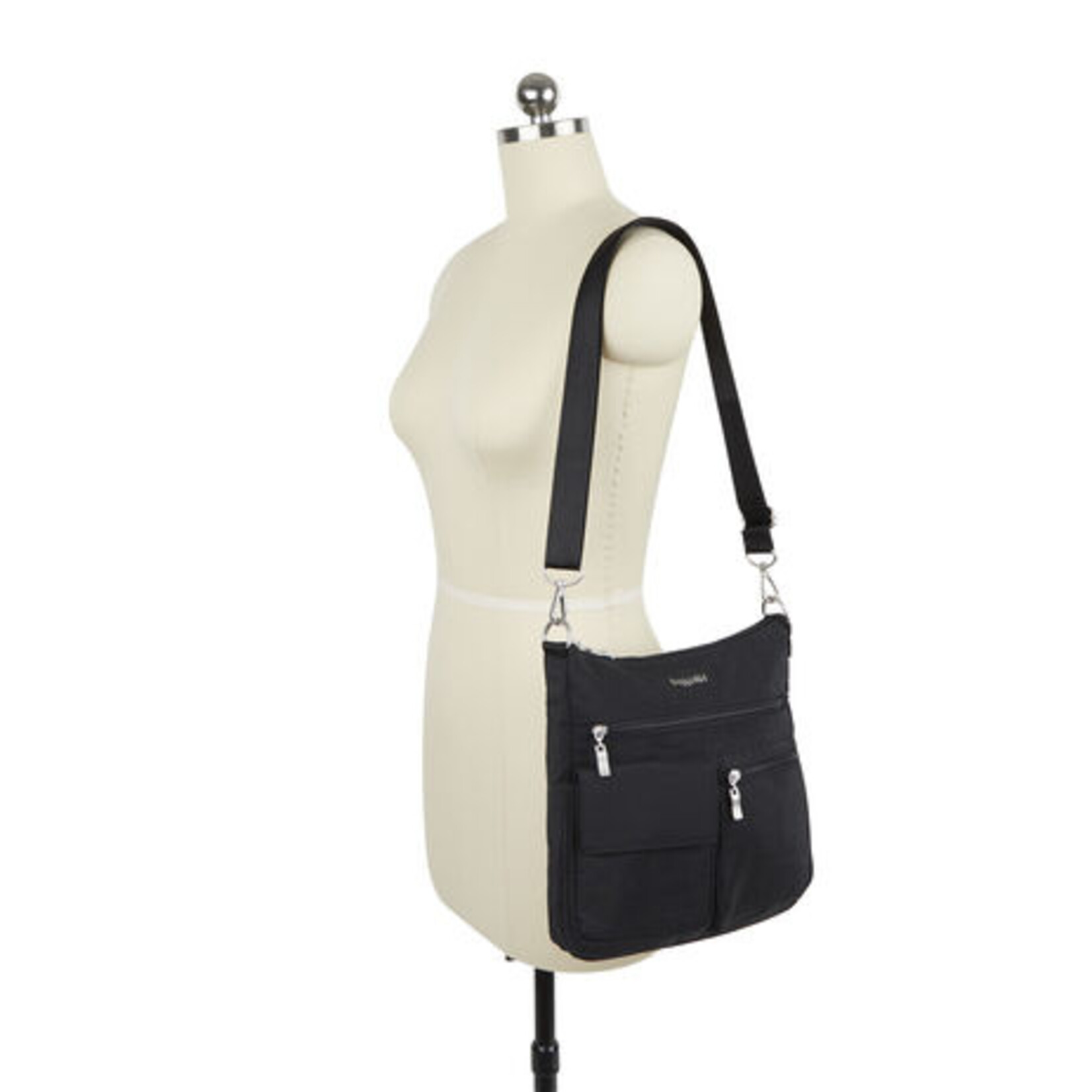 Baggallini Modern Everywhere Slim Crossbody - Sterling Shimmer