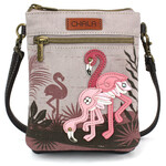 Chala Double Pocket Canvas Crossbody - Flamingo Group