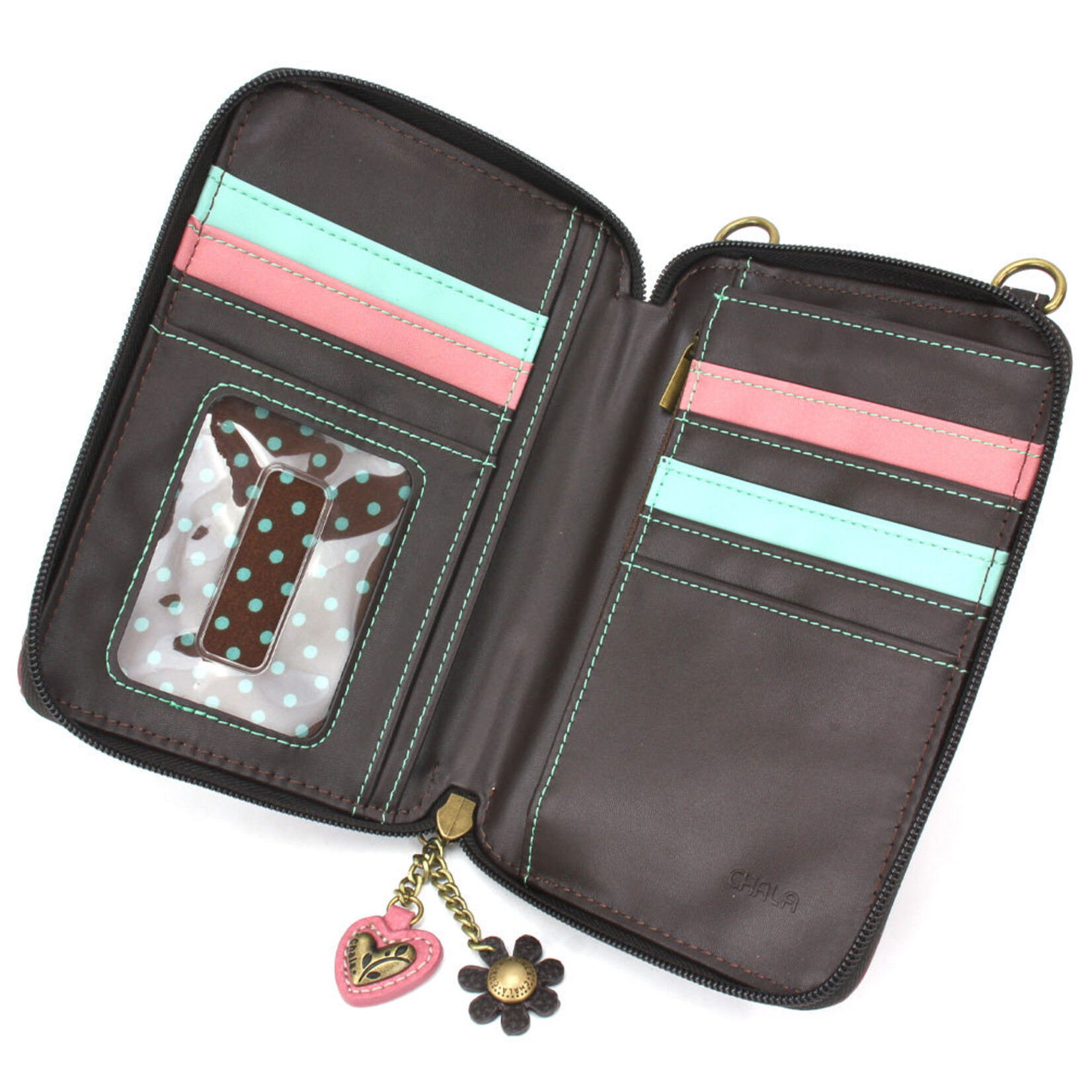 Chala Wallet Crossbody - Spotted Pink Pig
